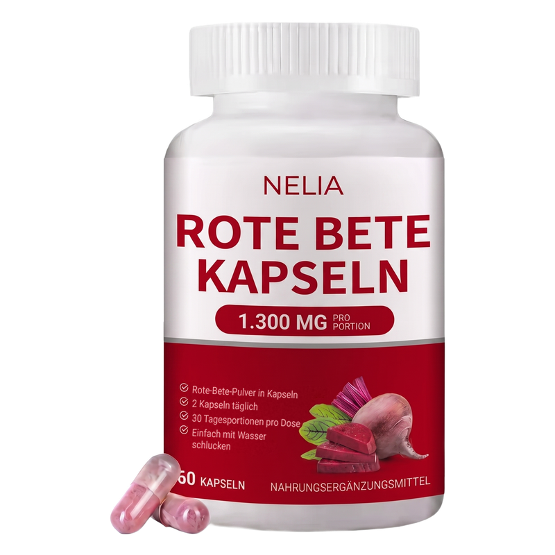 NELIA Rote-Bete-Kapseln – Dose mit 60 Kapseln